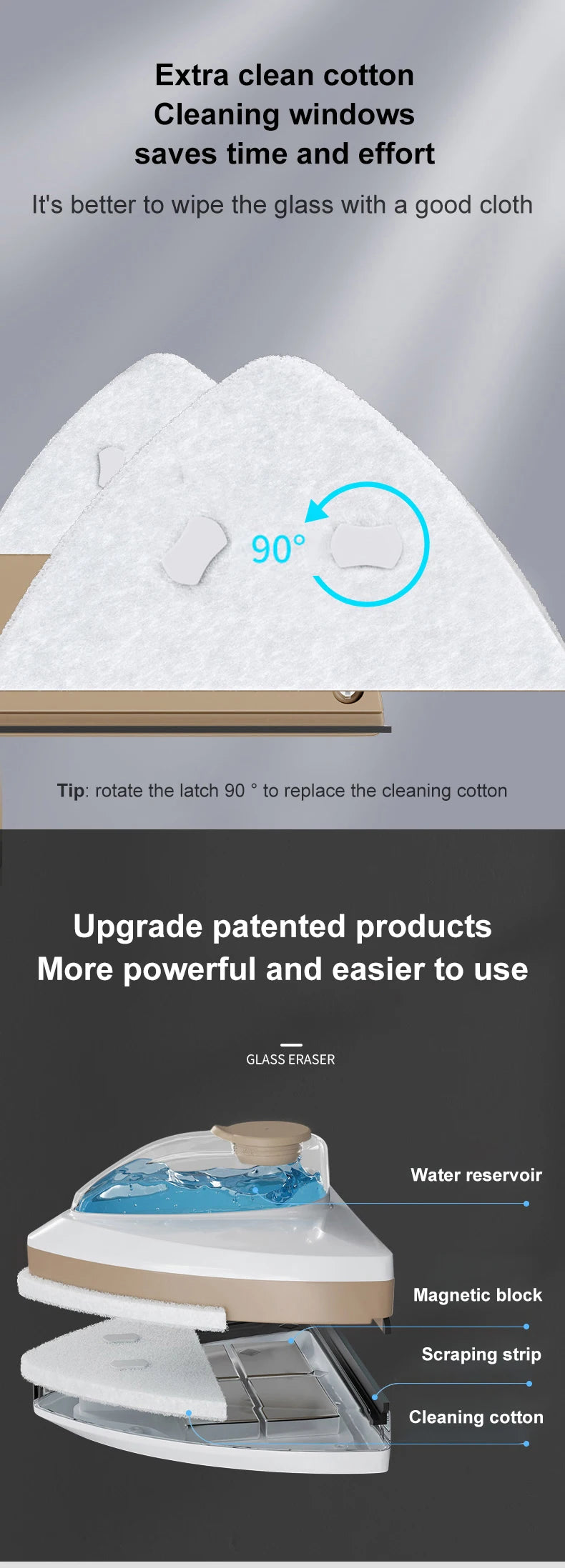 Magnetic Glass Smart Window Cleaning Tool