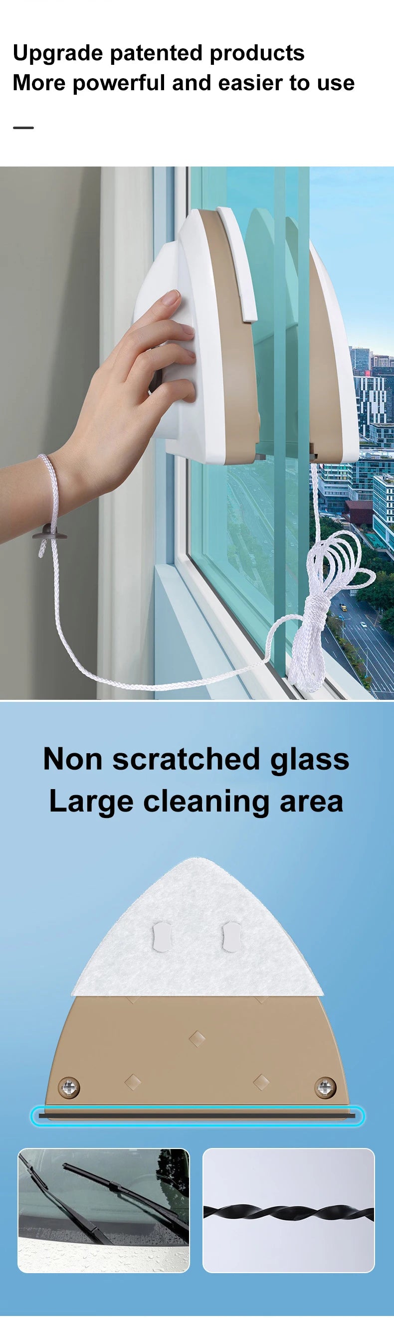 Magnetic Glass Smart Window Cleaning Tool