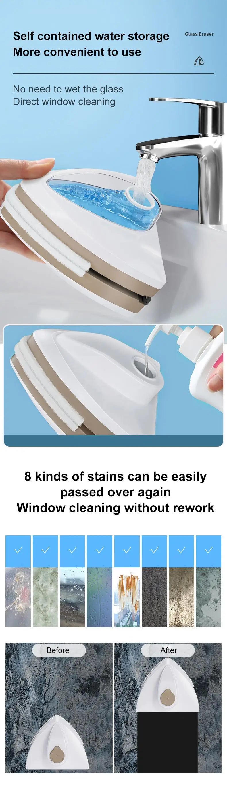 Magnetic Glass Smart Window Cleaning Tool