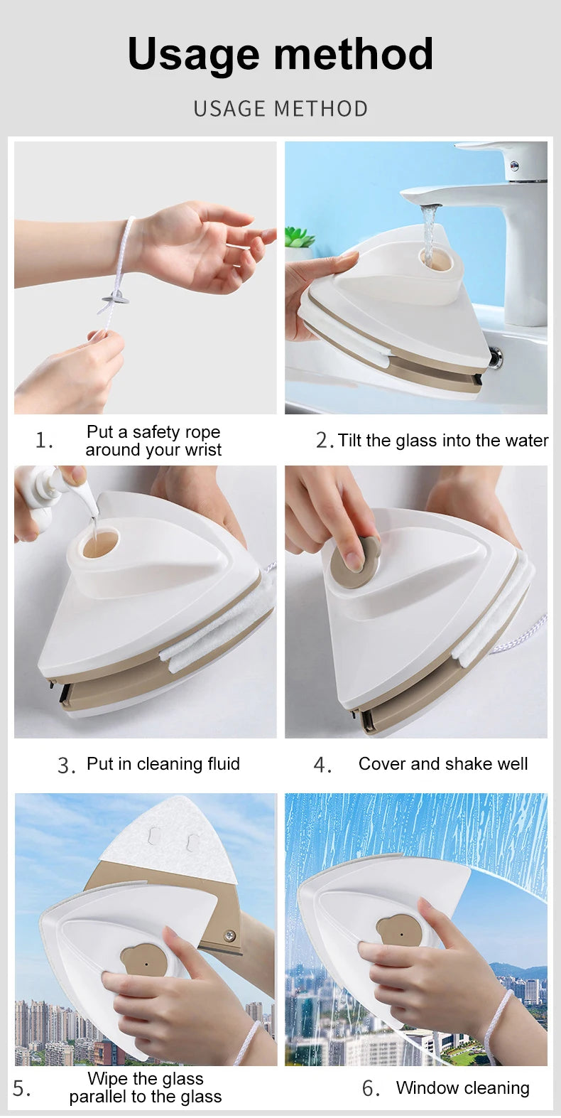 Magnetic Glass Smart Window Cleaning Tool