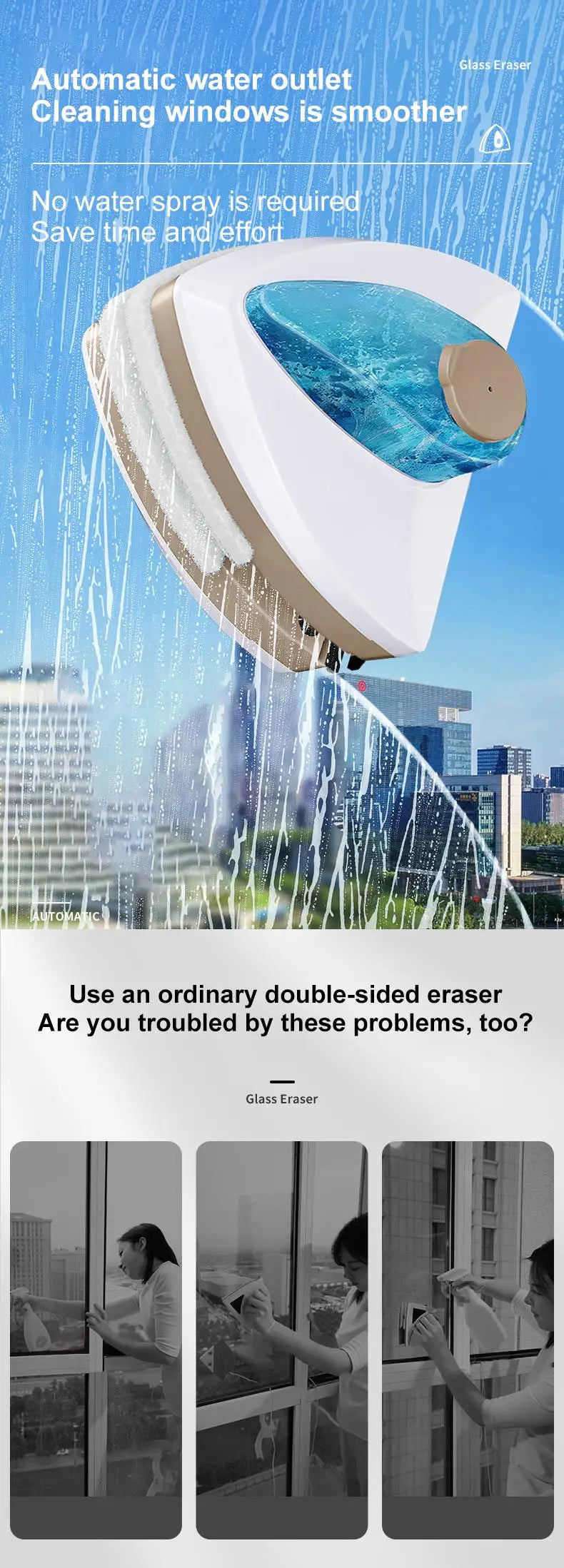 Magnetic Glass Smart Window Cleaning Tool